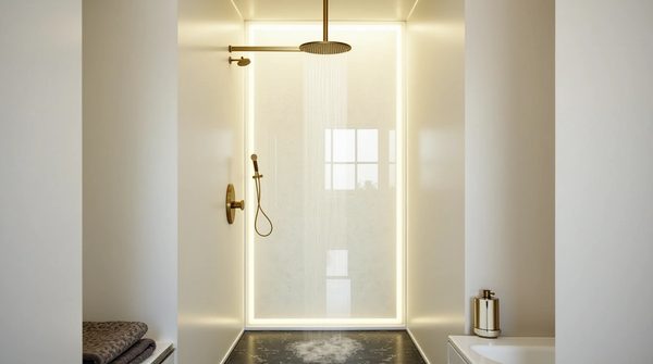 Créer une salle de bains élégante avec un mitigeur douche laiton